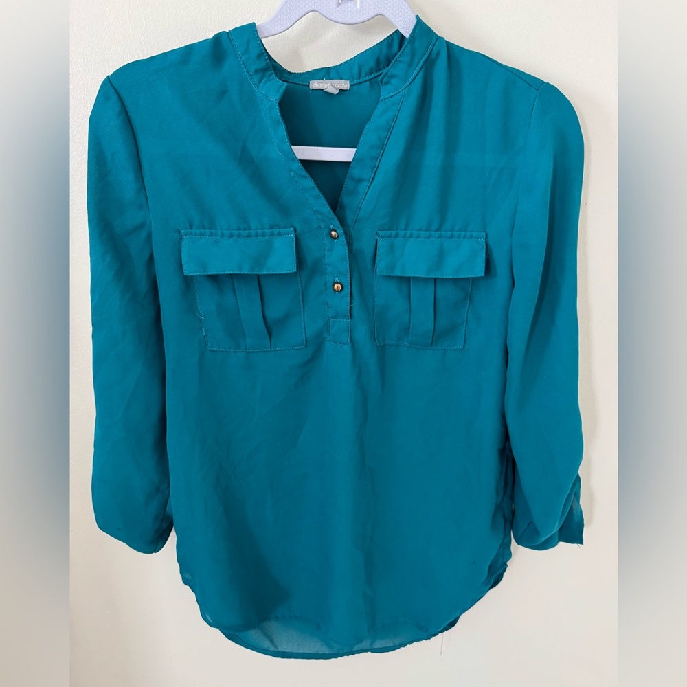 Charlotte Russe Vibrant Teal Top